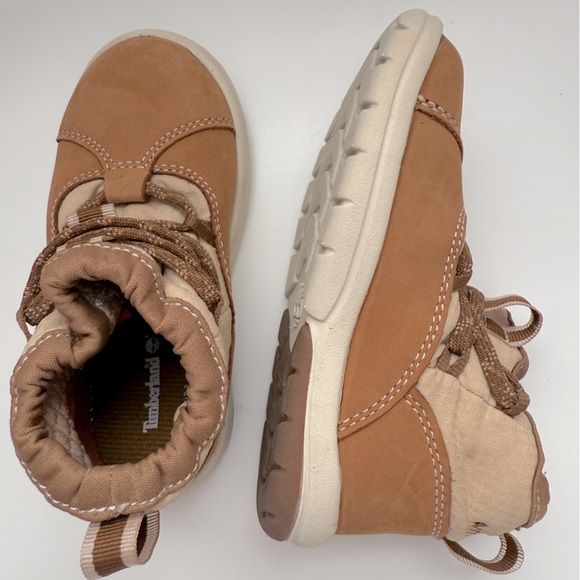 Toddler Timberland Tan Boots Ankle Boots - Almost new condition Sz US 8 - Picture 10 of 12